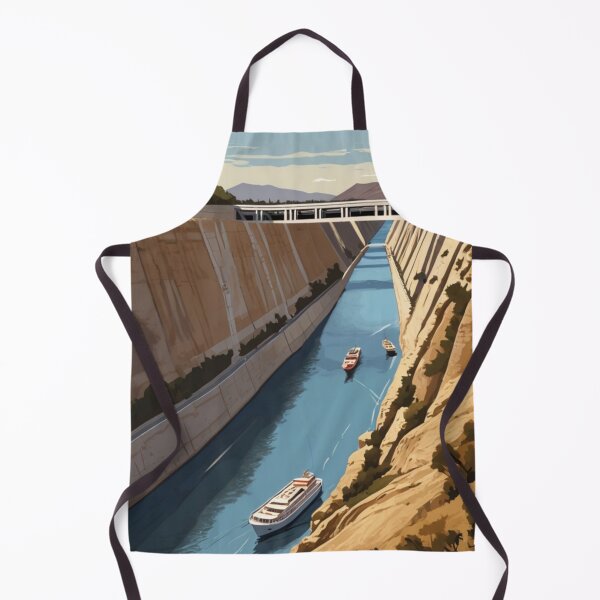 Item preview, 085 Vintage Corinth Canal, Greece Poster Design designed and sold by Alexis Art Collection.
