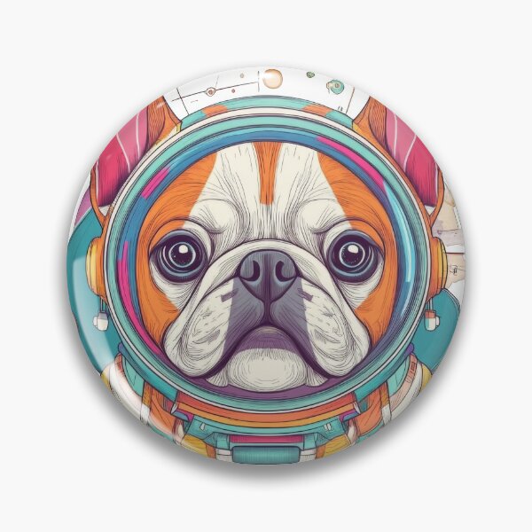 Item preview, Astronaut Bull dog  designed and sold by WickerStudio.