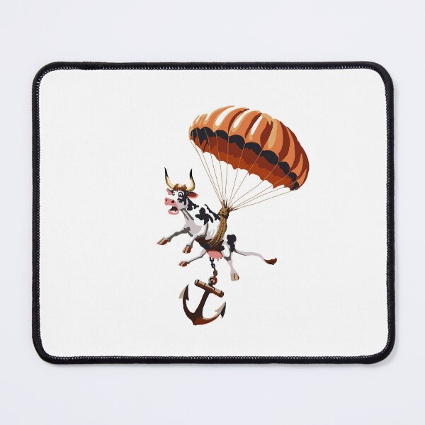 Item preview, Skydiving Cow has a an insufficient reserve chute designed and sold by KlakkDrawsStuff.