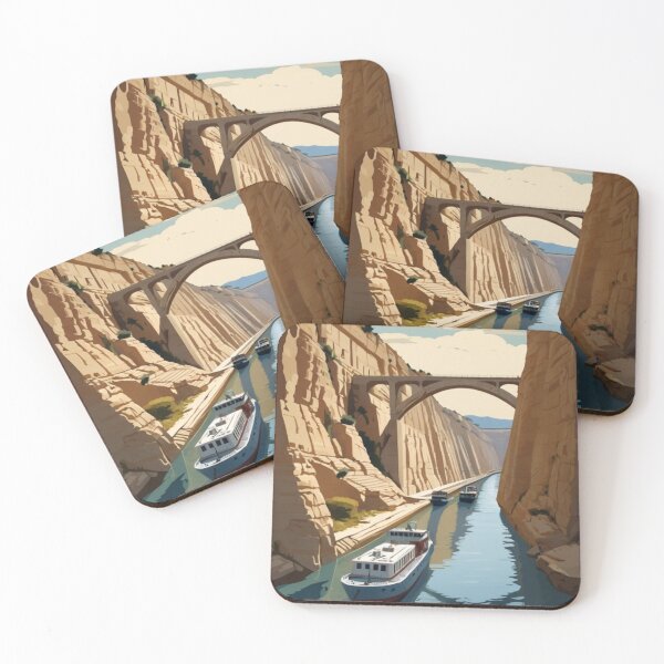 Item preview, 086 Vintage Corinth Canal, Greece Poster Design designed and sold by Alexis Art Collection.