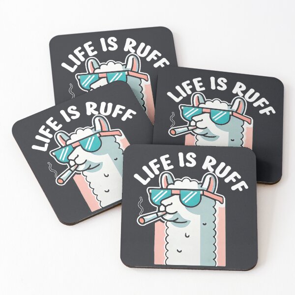 Item preview, Life is Ruff, Take a Puff - Chill Llama Vibes designed and sold by The High Hippo.