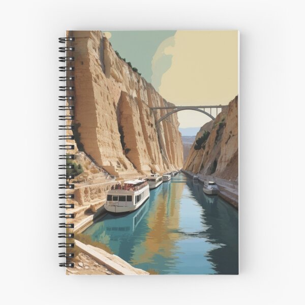 Item preview, 087 Vintage Corinth Canal, Greece Poster Design designed and sold by Alexis Art Collection.