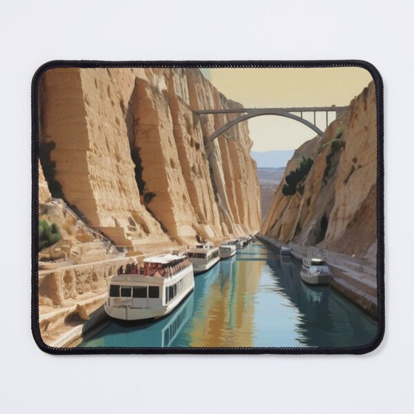 Item preview, 087 Vintage Corinth Canal, Greece Poster Design designed and sold by Alexis Art Collection.