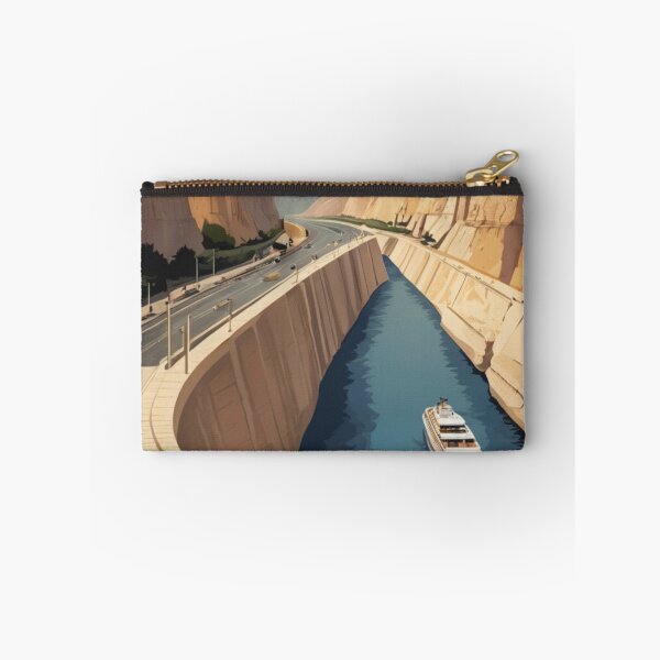 Item preview, 088 Vintage Corinth Canal, Greece Poster Design designed and sold by Alexis Art Collection.
