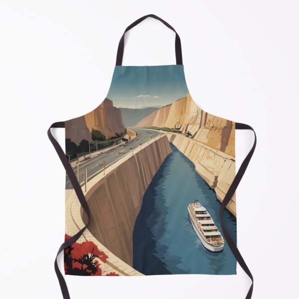 Item preview, 088 Vintage Corinth Canal, Greece Poster Design designed and sold by Alexis Art Collection.
