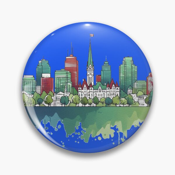 Item preview, Copy of Minimalist Kitchener Canada Skyline in Watercolor,  designed and sold by PaintMeWorld.