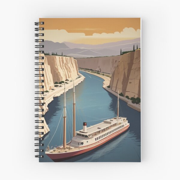 Item preview, 089 Vintage Corinth Canal, Greece Poster Design designed and sold by Alexis Art Collection.