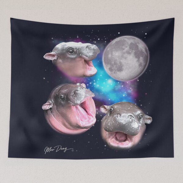 Item preview, Moo Deng Howl At The Moon designed and sold by ourkid.