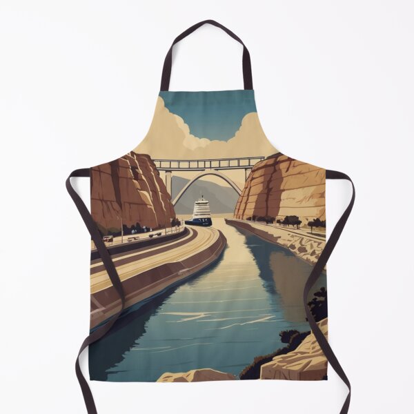 Item preview, 090 Vintage Corinth Canal, Greece Poster Design designed and sold by Alexis Art Collection.