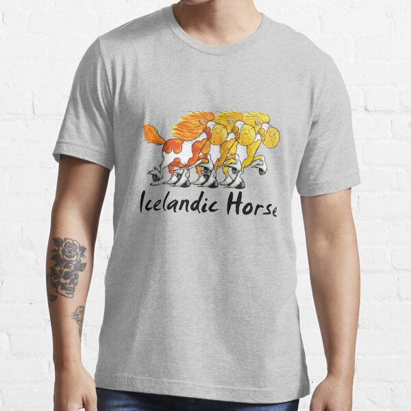Threw Icelandic Horses - Horse - Comic - Gift Essential T-Shirt
