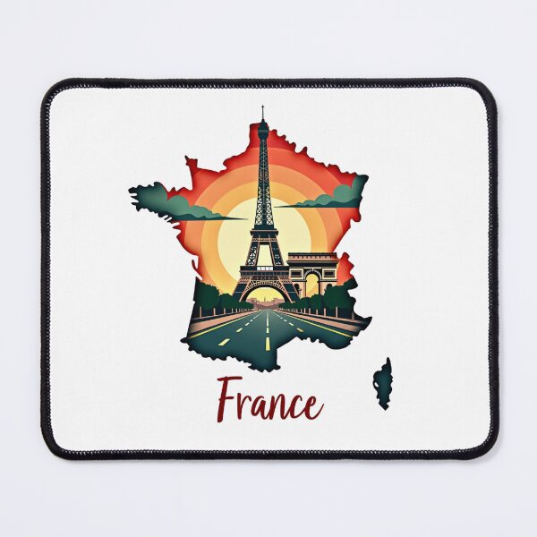 Item preview, France Map Unique Design Gift For Travelers designed and sold by UniqueDuoDesign.