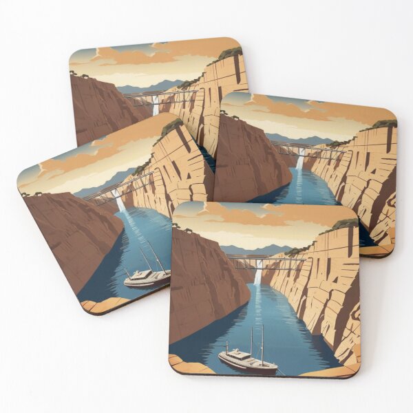 Item preview, 091 Vintage Corinth Canal, Greece Poster Design designed and sold by Alexis Art Collection.