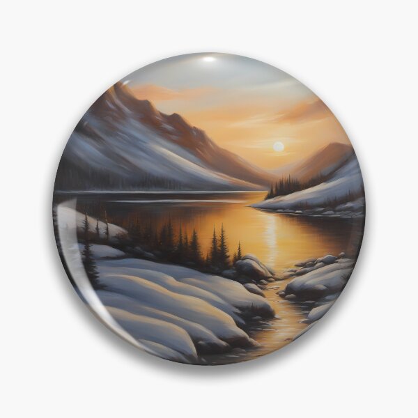 Item preview, Snowy Mountain in Sunset designed and sold by CalmnessbyChoice.
