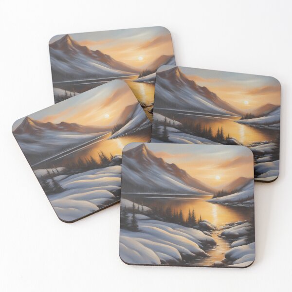 Item preview, Snowy Mountain in Sunset designed and sold by CalmnessbyChoice.