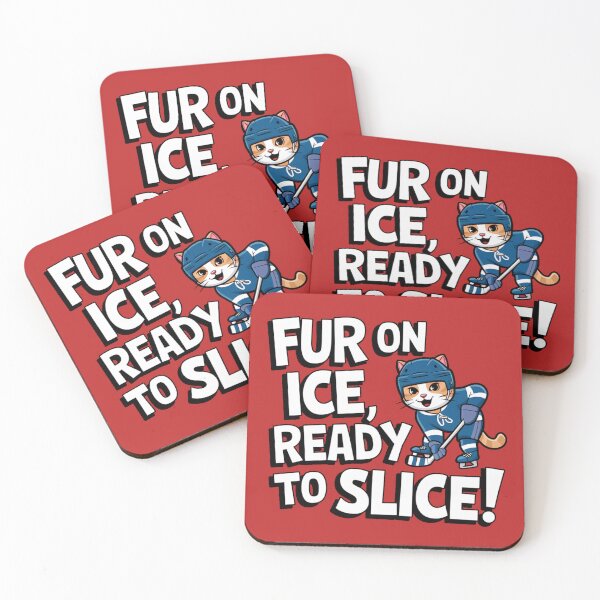 Item preview, Fur on ice, ready to slice  /  Cat wearing a hockey suit and holding hockey stick designed and sold by LostForSpace.
