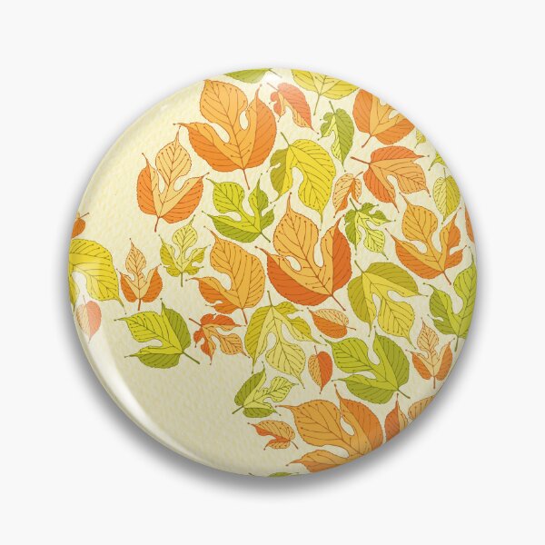Item preview, Colorful Fall Hand Drawn Stylized Mulberry Leaves Pattern designed and sold by schorrnuff.