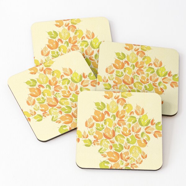 Item preview, Colorful Fall Hand Drawn Stylized Mulberry Leaves Pattern designed and sold by schorrnuff.