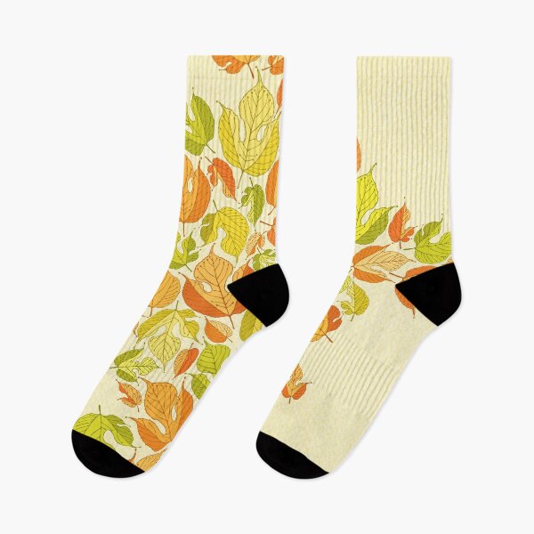 Item preview, Colorful Fall Hand Drawn Stylized Mulberry Leaves Pattern designed and sold by schorrnuff.
