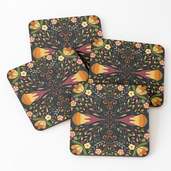 Item preview, Folk Symphony in Bloom designed and sold by Sheila McDowell Design.
