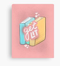 Get Lit Reading Design Canvas Print