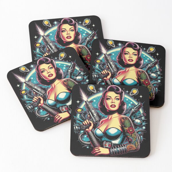 Item preview, Retro Space Girl designed and sold by PulpVintage.