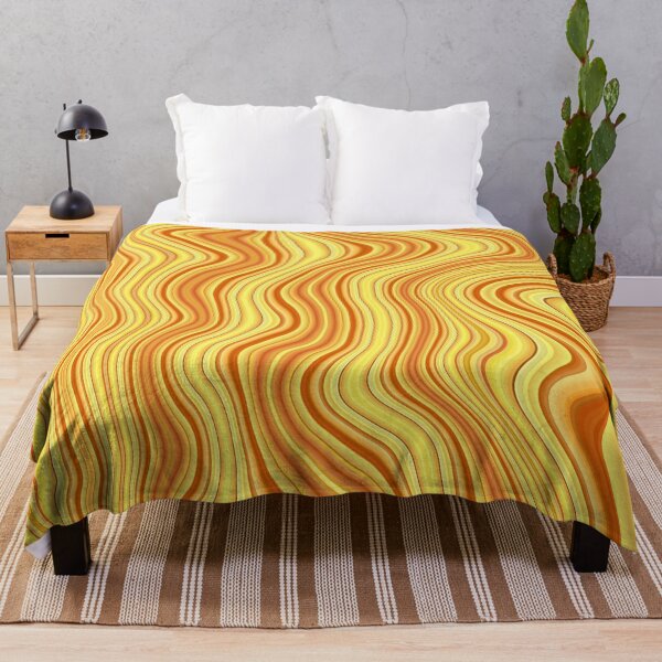Item preview, Yellow and Brown Abstract Liquid Wavy Lines designed and sold by KaSaPo.