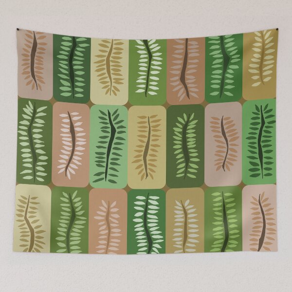Item preview, Casual Dancing Ferns in Forest Shades Pattern designed and sold by schorrnuff.