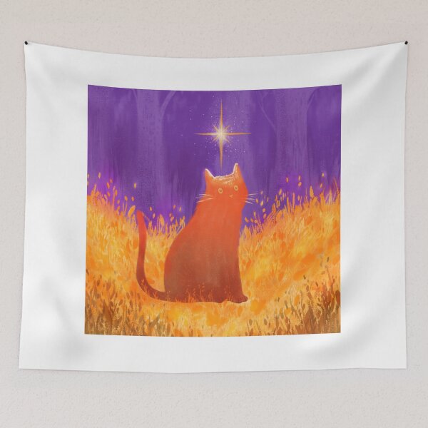 Item preview, Orange Autumn Cat Illustration designed and sold by lillaelilla.