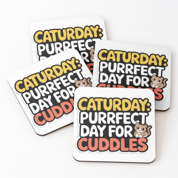 Item preview, Sticker T-Shirt Design Trending: Caturday Cuddles designed and sold by ForeverPrintsOK.