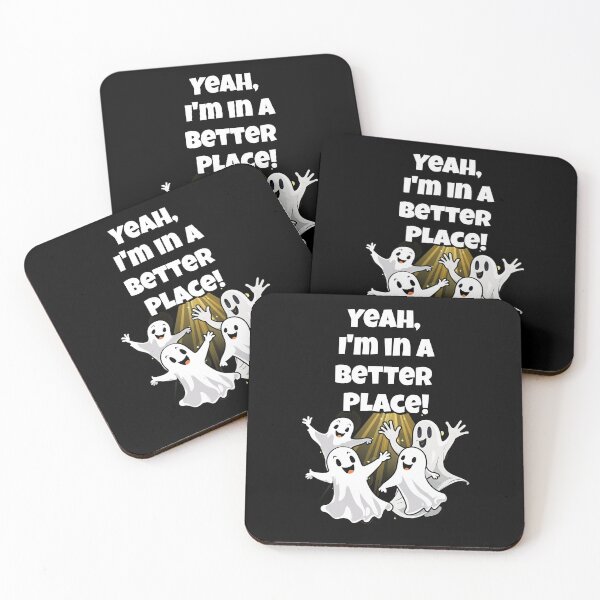Item preview, Yeah, I'm In A Better Place! Dancing Ghost - Halloween Humor designed and sold by signshirtz.