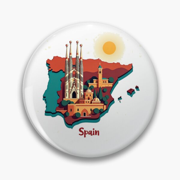 Item preview, Spain Map Unique Design Gift For Travelers designed and sold by UniqueDuoDesign.