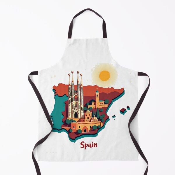 Item preview, Spain Map Unique Design Gift For Travelers designed and sold by UniqueDuoDesign.