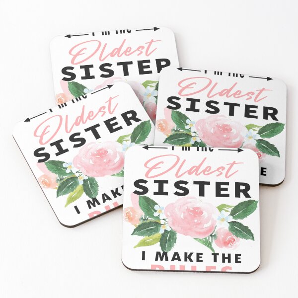 Item preview, I'm The Oldest Sister I Make The Rules Pink Flower designed and sold by Verycutethings.