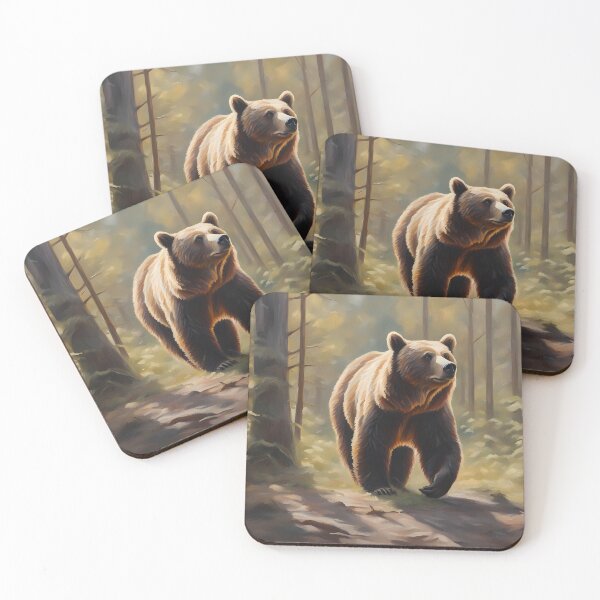 Item preview, Brown Bear in Forest designed and sold by CalmnessbyChoice.