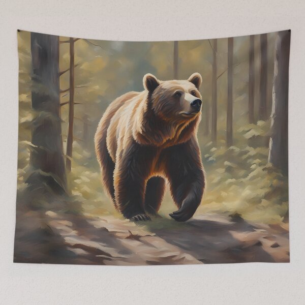 Item preview, Brown Bear in Forest designed and sold by CalmnessbyChoice.