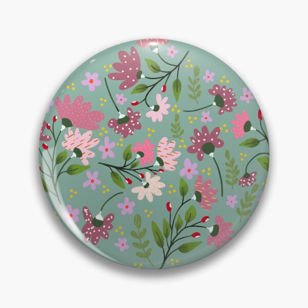 Item preview, Floral Whimsy on Teal designed and sold by SheilaMcDowell Design.
