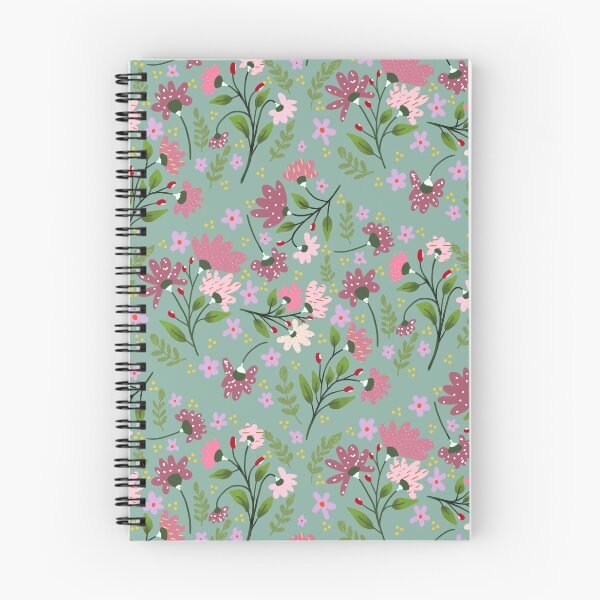 Aperçu de l'œuvre Fantaisie florale sur fond bleu sarcelle créée et vendue par Sheila McDowell Design.