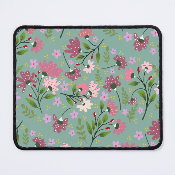 Item preview, Floral Whimsy on Teal designed and sold by SheilaMcDowell Design.