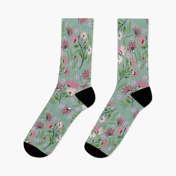 Item preview, Floral Whimsy on Teal designed and sold by SheilaMcDowell Design.