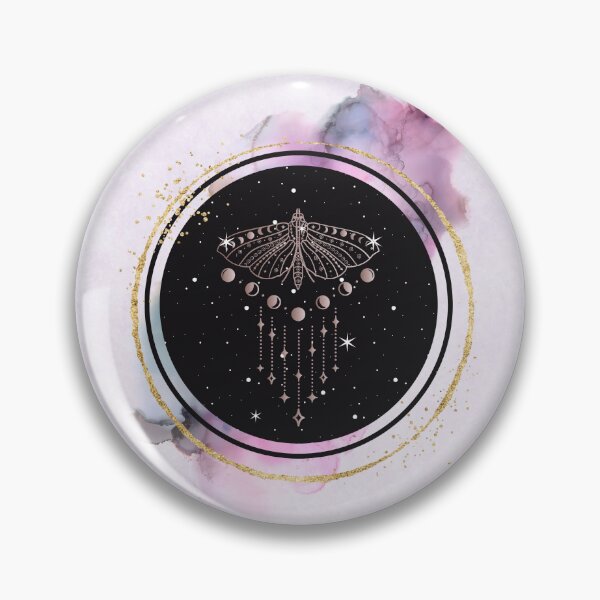 Item preview, Moon Phase Lunar Moth Pink  designed and sold by WildWoodlandWitch.