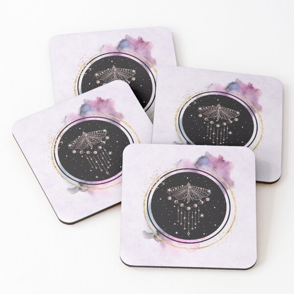 Item preview, Moon Phase Lunar Moth Pink  designed and sold by WildWoodlandWitch.