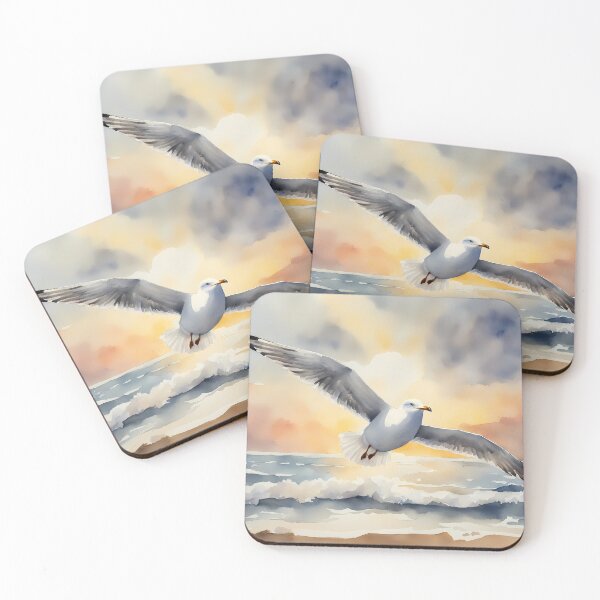 Item preview, Watercolor Seagull by Ocean Beach designed and sold by CalmnessbyChoice.