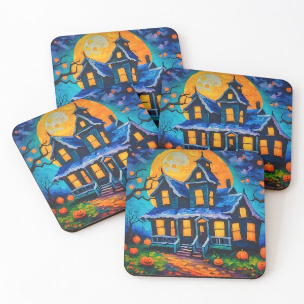 Item preview,  Halloween imagery, haunted house, full moon designed and sold by Gabi.Media.