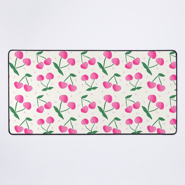 Item preview, Patrón de cerezas con corazón rosa designed and sold by Guided by Light Art.