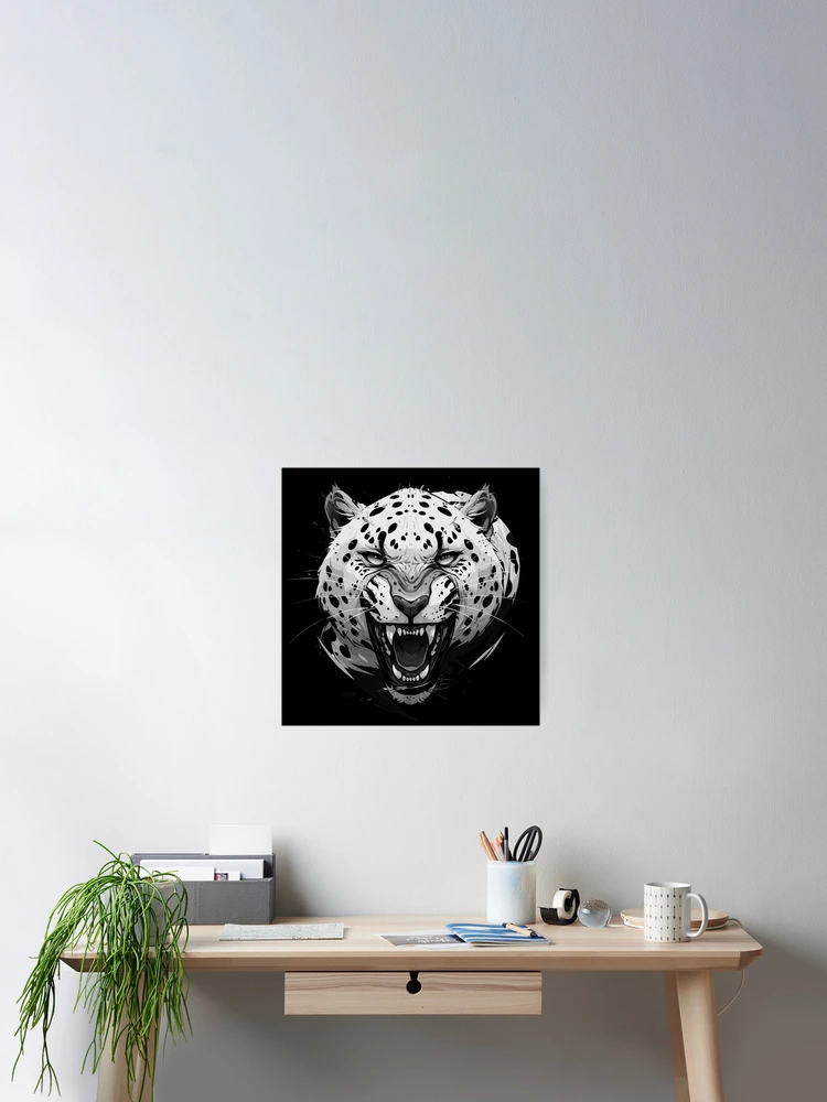 Thumbnail 2 of 3, Poster, Leopard, Angry Leopard, Beautiful Leopard designed and sold by PatternFly.