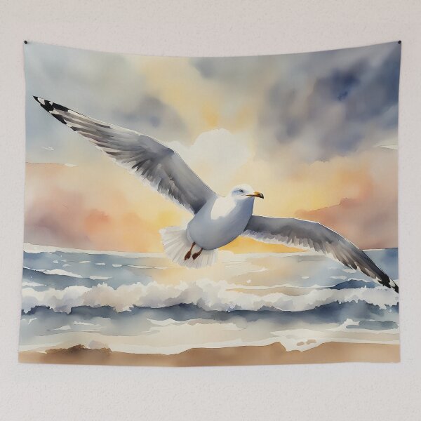Item preview, Watercolor Seagull by Ocean Beach designed and sold by CalmnessbyChoice.