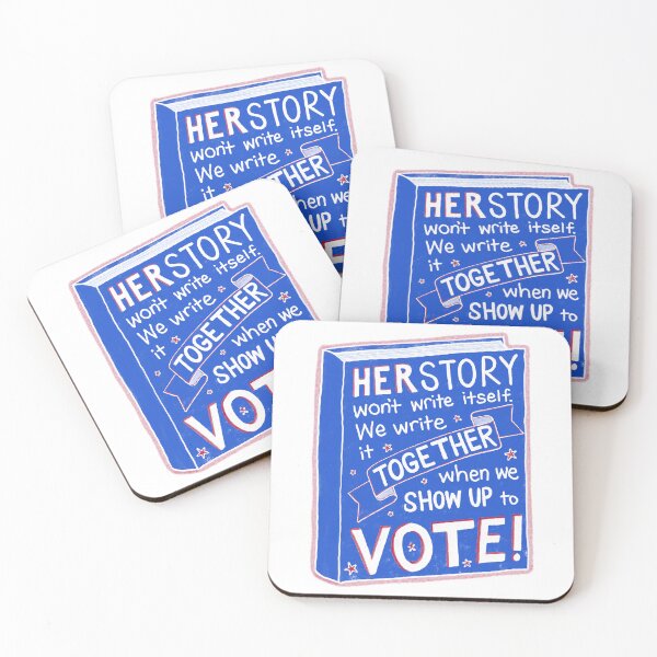 Item preview, HERSTORY won't write itself - show up to vote! Harris Walz designed and sold by JoyfulJen.