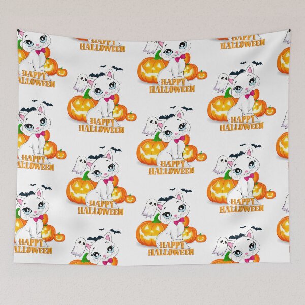 Item preview, Sweet kitten for Halloween. Typical Halloween stickers. designed and sold by Lunaria Arts.