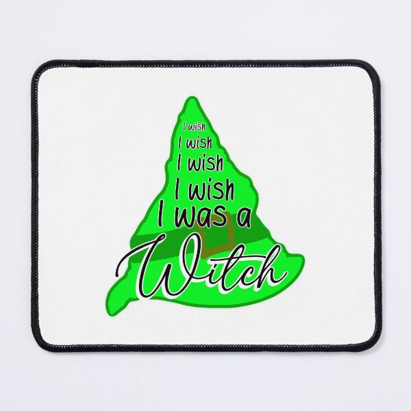 Item preview, “I Wish I Was A Witch” - Spooky and Cozy Halloween Design in Green designed and sold by TeaLimeTwo.