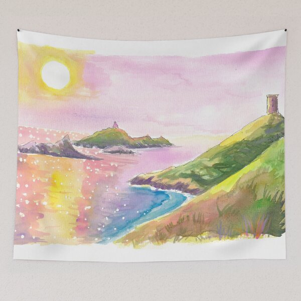 Item preview, Pointe de la Parata Corsica Sunset with View of Sanguinaires Islands designed and sold by artshop77.